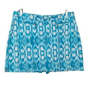 Jones New York Sport Skirt Skort Blue Turquoise XXL Shorts Zip Pockets Pull On